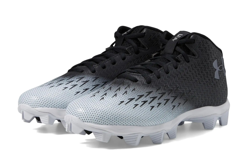 Under Armour Spotlight Franchise RM 4.0 Football Cleats Mens 11 Black White NWOB